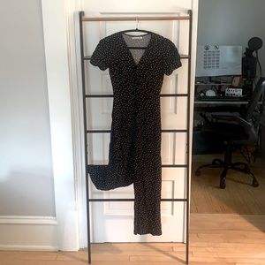 Reformation Polkadot Button up Jumpsuit